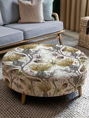 Voyage Maison Varys Gold Cream Petra Footstool - Image 1 of 2