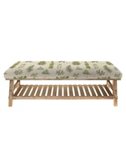 Voyage Maison Verbena Linen Green Rupert Printed Bench - Image 2 of 2