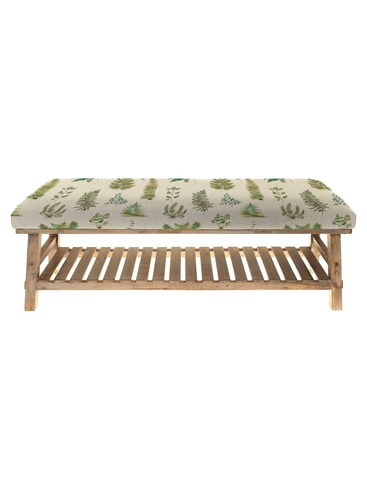 Voyage Maison Verbena Linen Green Rupert Printed Bench - Image 2 of 2