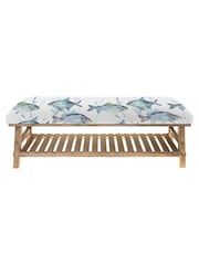 Voyage Maison Ives Water Marine Blue Rupert Printed Bench - Image 1 of 1