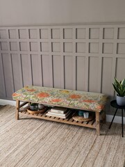 Voyage Maison Delamere Natural Orange Rupert Printed Bench - Image 1 of 2