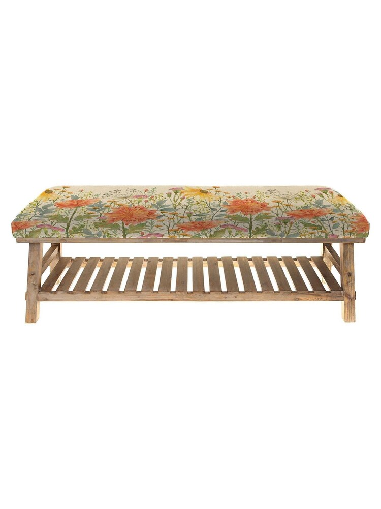 Voyage Maison Delamere Natural Orange Rupert Printed Bench - Image 2 of 2