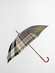 Barbour® Green Mixed Tartan Full Length Umbrella - Image 4 of 7
