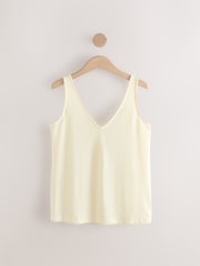 White / Lemon Yellow Linen-blend Vests 2 Pack - Image 11 of 13