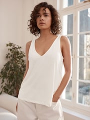 White / Lemon Yellow Linen-blend Vests 2 Pack - Image 2 of 13