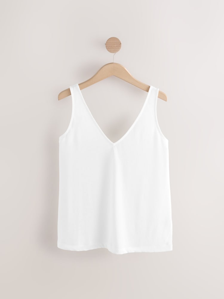 White / Lemon Yellow Linen-blend Vests 2 Pack - Image 2 of 13