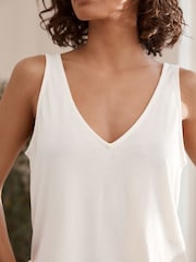 White / Lemon Yellow Linen-blend Vests 2 Pack - Image 6 of 13