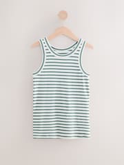 Khaki Stripe / Lilac High Neck Vests 2 Pack - Image 8 of 11