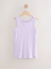 Khaki Stripe / Lilac High Neck Vests 2 Pack - Image 9 of 11