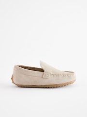 Natural Stone Wide Fit (G) Suede Slip-Ons Loafers Shoes - Image 2 of 5