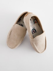 Natural Stone Wide Fit (G) Suede Slip-Ons Loafers Shoes - Image 4 of 5