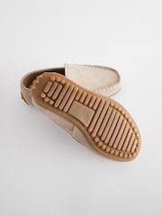 Natural Stone Wide Fit (G) Suede Slip-Ons Loafers Shoes - Image 5 of 5