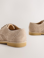 Neutral Wide Fit (G) Smart Leather Brogue Shoes - Image 3 of 6