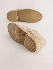 Neutral Wide Fit (G) Smart Leather Brogue Shoes - Image 6 of 6