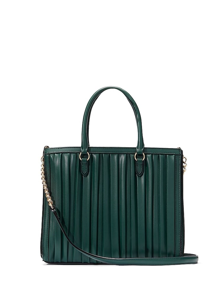 Victoria's Secret Black Ivy Green Crossbody Satchel Bag - Image 2 of 2