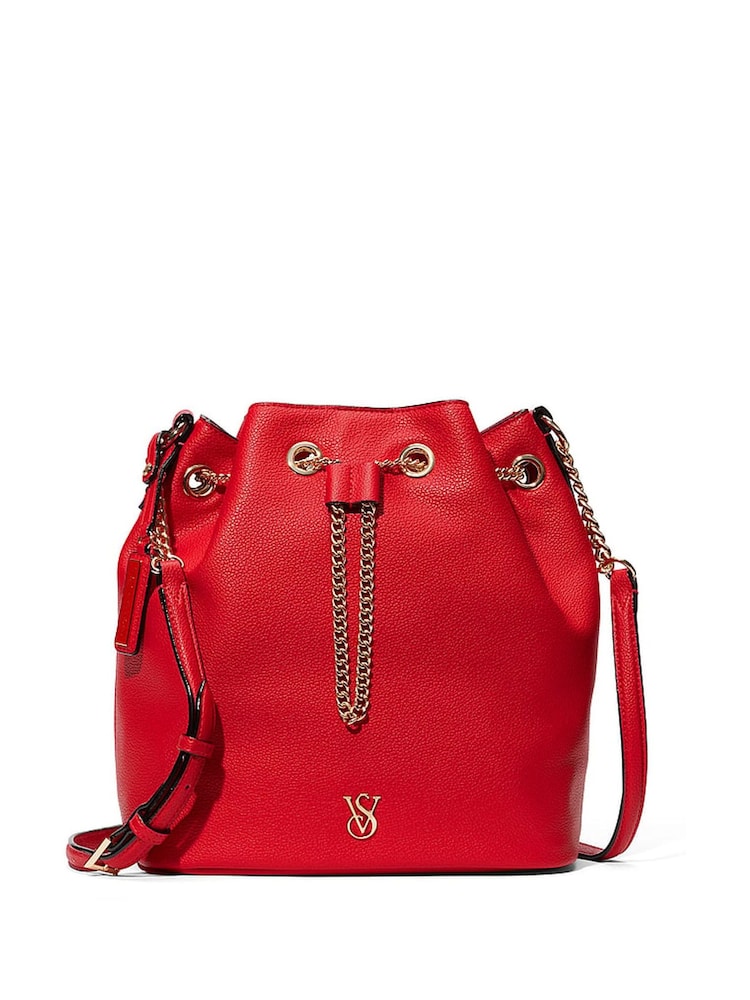 Victoria's Secret Red Bucket Crossbody Bag - Image 1 of 4