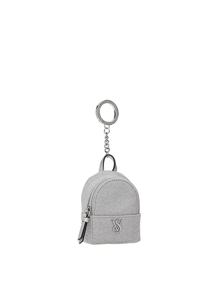 Victoria's Secret Silver Backpack Keychain - Image 1 of 3