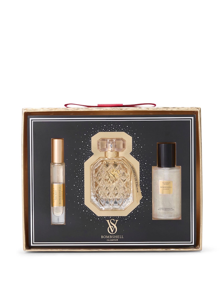 Victoria's Secret Bombshell Glamour 3 Piece Fragrance Gift Set - Image 1 of 1