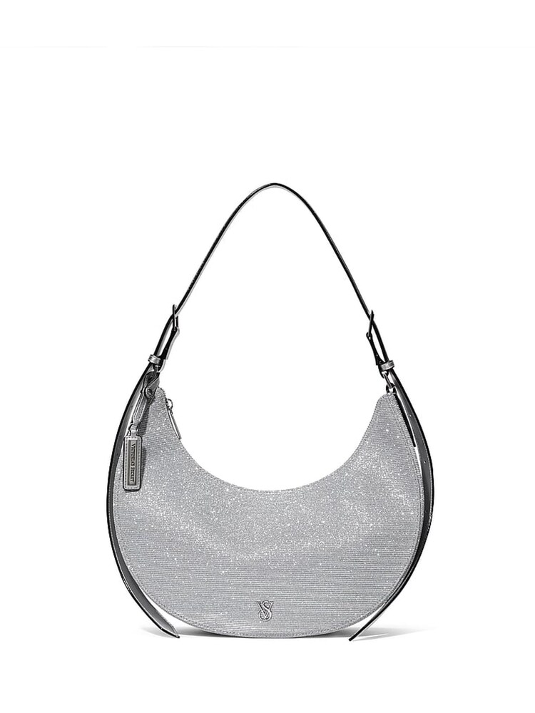 Victoria's Secret Silver Hobo Bag - Image 1 of 3 Victoria's Secret Silver Hobo Bag - Image 1 of 3