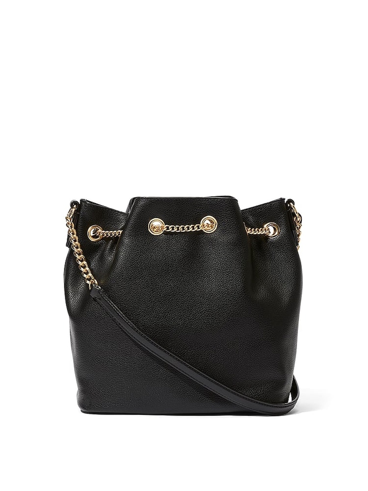 Victoria's Secret Black Bucket Crossbody Bag - Image 2 of 4