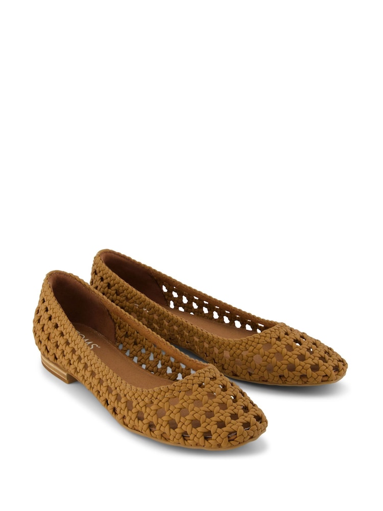 TOMS Briella Basket Weave Ballet Shoes - Image 4 of 5