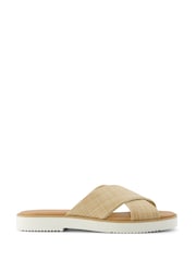 TOMS Mae Crossover Raffia Sandals - Image 1 of 5