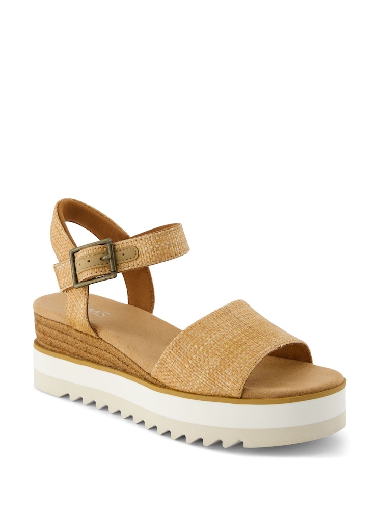 TOMS Diana Wedge Canvas Sandals - Image 2 of 8