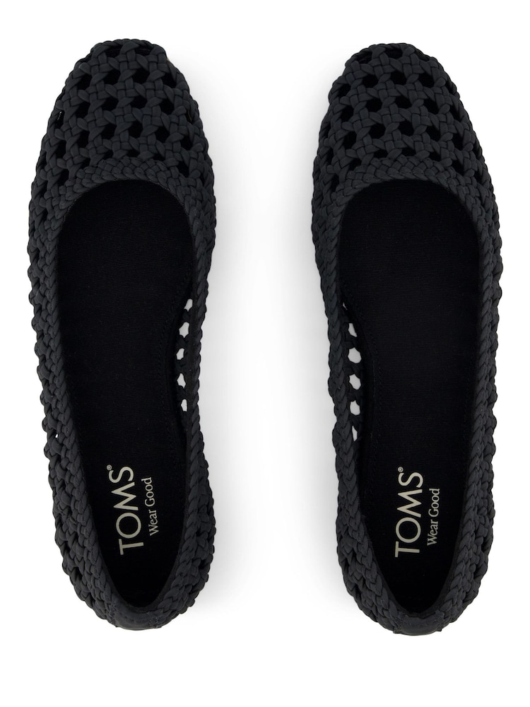 TOMS Briella Basket Weave Ballet Shoes - Image 3 of 5