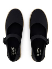 TOMS Carolina Mary Jane Canvas Black Shoes - Image 4 of 5