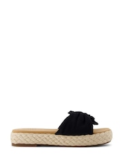 TOMS Abby Slide in Beachside Woven Black Sandals - Image 1 of 5
