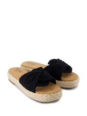 TOMS Abby Slide in Beachside Woven Black Sandals - Image 2 of 5