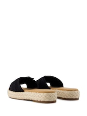 TOMS Abby Slide in Beachside Woven Black Sandals - Image 4 of 5