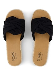 TOMS Abby Slide in Beachside Woven Black Sandals - Image 5 of 5