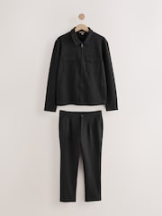 Black Co-ord Jersey Shacket & Trousers 2 Pack Set - Image 11 of 18