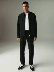 Black Co-ord Jersey Shacket & Trousers 2 Pack Set - Image 2 of 18