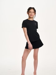 Danskin Cross Front Tennis Black Skirt With Built In Shorts - Image 1 of 5
