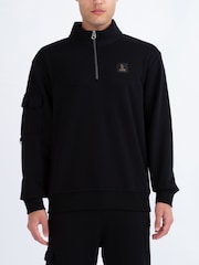 Luke 1977 Davao Quarter Zip Black Sweatshirt - Image 1 of 6