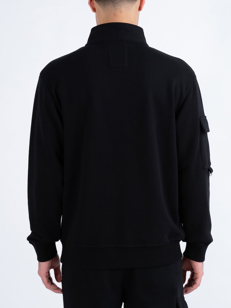 Luke 1977 Davao Quarter Zip Black Sweatshirt - Image 2 of 6