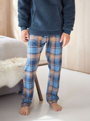 Blue Signature Brushed Woven Check Pyjama Bottoms - Image 1 of 7