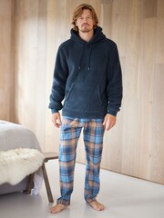 Blue Signature Brushed Woven Check Pyjama Bottoms - Image 2 of 7
