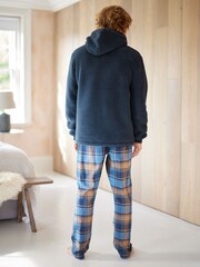 Blue Signature Brushed Woven Check Pyjama Bottoms - Image 3 of 7