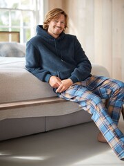 Blue Signature Brushed Woven Check Pyjama Bottoms - Image 4 of 7