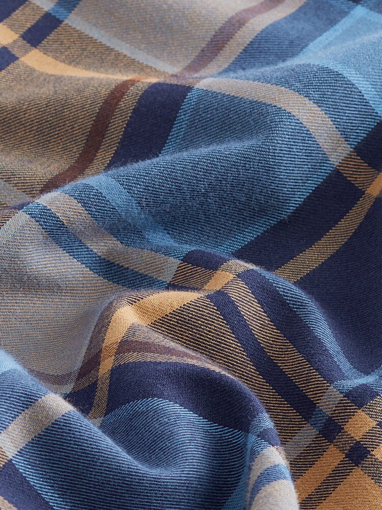 Blue Signature Brushed Woven Check Pyjama Bottoms - Image 7 of 7