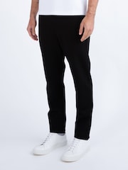 Luke 1977 Evron Uncuffed Black Joggers - Image 3 of 8