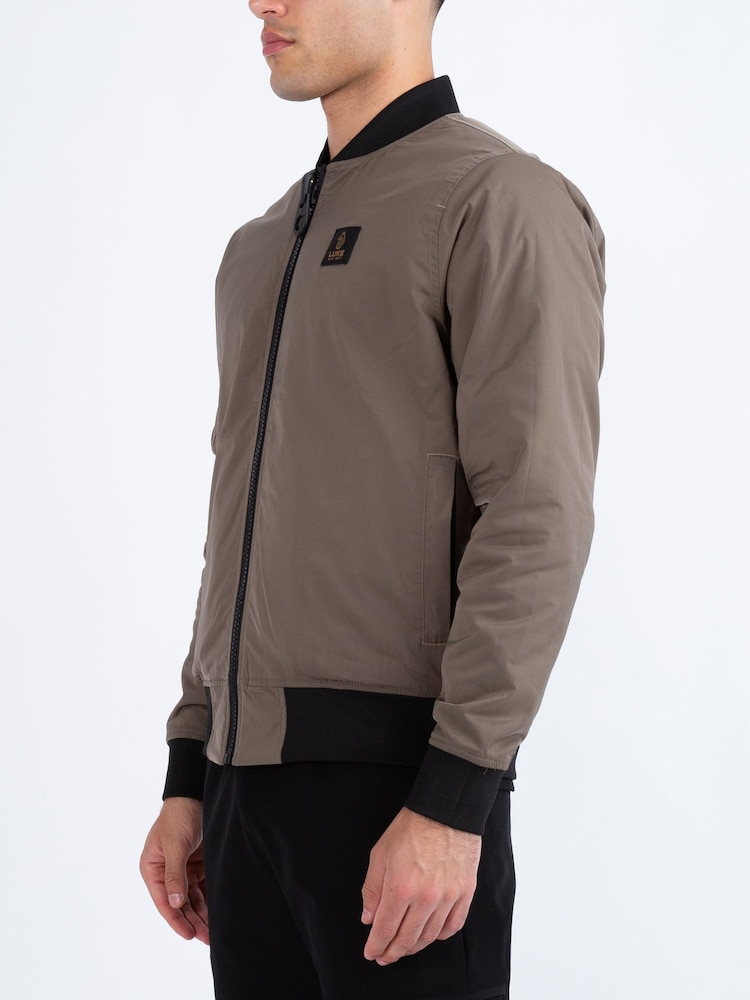 Luke 1977 Grey Suzhou Mushroom Reversible Bomber Jacket - Image 1 of 9