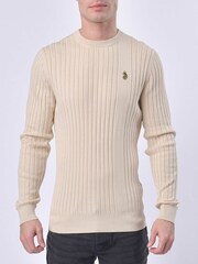 Luke 1977 Spare Rib Knitwear 100% Cotton Jumper - Image 1 of 6