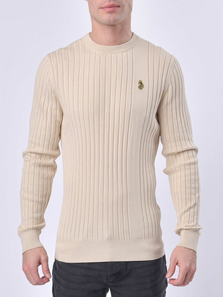 Luke 1977 Spare Rib Knitwear 100% Cotton Jumper - Image 1 of 6