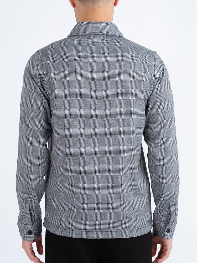 Luke 1977 Grey Tyne Check Zip Shirt - Image 2 of 7