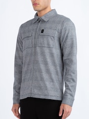 Luke 1977 Grey Tyne Check Zip Shirt - Image 3 of 7