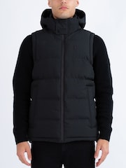 Luke 1977 Vienna Quilted Black Gilet - Image 1 of 7
